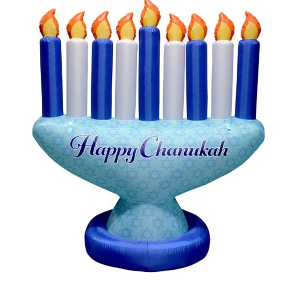 7 Foot Zion Judaic Inflatable Menorah Happy Chanukah Indoor Outdoor Decoration